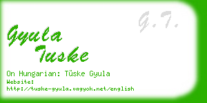 gyula tuske business card
